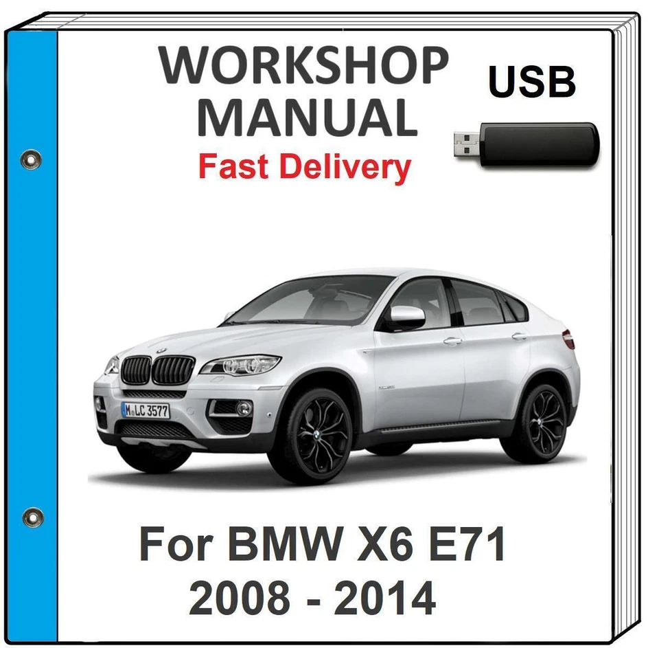 BMW X6 E71 2008 2009 2010 2011 2012 2013 2014 SERVICIO REPARACIÓN TALLER MANUAL USB Foto 1 de 1