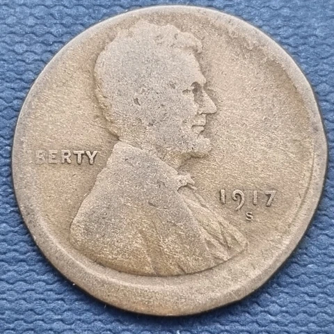 1917 S Lincoln Wheat Cent 1c ERROR - Off Center #56728 Cover