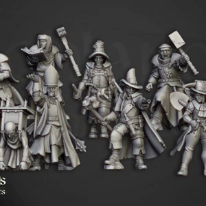 Sunland Inquisitorial Band -full set 9 models Highlands Miniatures 28mm Empire - Picture 1 of 10