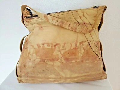 Kooba Leather Hobo bag tie dye purse brown tan gray beige yellow cowgirl western - Image 1 of 4