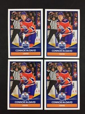 2017 Connor McDavid Rookie RC Lot of 4 Stickers Panini NHL (16-17) #324