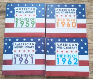 AMERICAN MUSIC LIBRARY - THE HITS OF 1959 / 60 / 61 / 62 CD DIGIPAK SETS - Picture 1 of 3