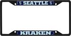 Plaque d'immatriculation en métal noir noir Seattle Kraken cadre étiquette couverture