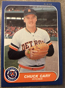 1986 Fleer Update Chuck Cary Baseball Card Tigers Rookie (RC) #U-21 Mid-Grade