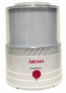 Aroma Aic-100 Ice Cream Maker - Also Makes Frozen Yogurt Sorbet W/ Home Recipes - Picture 1 of 8