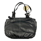 The Sak Kendra Handbag Bag Black Leather Satchel Shoulder Bag Purse NWT