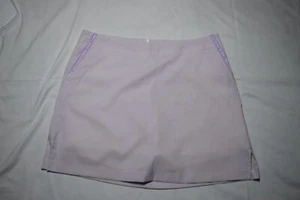 Lady Hagen lila/weiß Seersucker gestreifter Golfskort, 10 - Bild 1 von 3