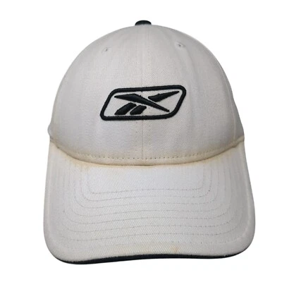 Chapéu Reebok Strapback branco tamanho único ajustável bordado 6 painéis algodão - Imagem 1 de 4