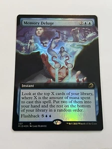 Memory Deluge 337 Holo Extended Art Innistrad Midnight Hunt Magic The Gathering - Imagen 1 de 2