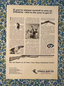 Vintage 1966 Ithaca Model 37 Featherlight Shotgun Print Ad - Picture 1 of 7