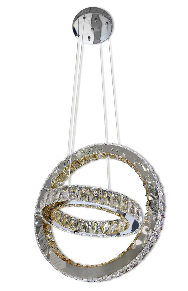 Lampadario da soffitto 35w con cristalli acrilico plafoniera luce bianca 6500k  - Immagine 1 di 1