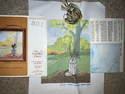 THE CREATIVE CIRCLE Embroidery Kit  Country Milk Can #0531 New Craft Cottagecore - Image 1 of 3