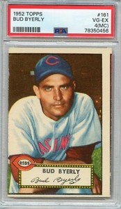 1952 Topps #161 Bud Byerly RC PSA 4 (MC) SET BREAK