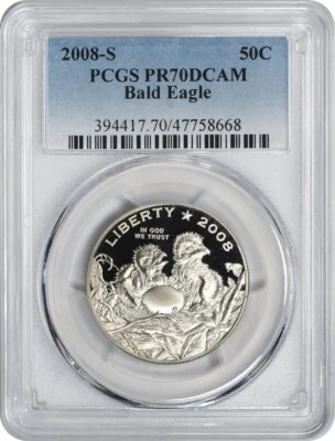 2008-S Bald Eagle Commemorative Half PR70DCAM PCGS - Image 1 of 2
