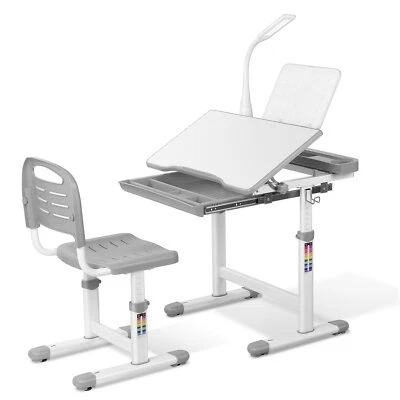 Kinderschreibtisch Schülerschreibtisch Kindertisch mit Stuhl Höhenverstellbar - Bild 1 von 2