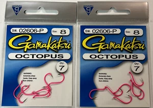 2 Packs-Gamakatsu Octopus Hooks size 6 - 11 Colors to choose from! - Picture 1 of 12