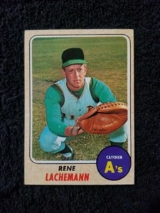 RENE LACHEMANN 1968 TOPPS BASEBALL #422 OAKLAND ATHLETICS NEAR MINT - Picture 1 of 2