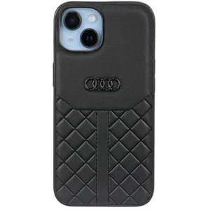 Audi iPhone 15 Plus / 14 Plus Hülle Case Cover Genuine Leather Q8 Serie black - Bild 1 von 4