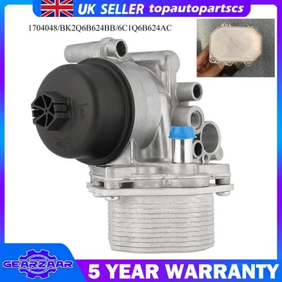 ENGINE OIL COOLER + OIL FILTER OIL BOWL HOUSING FOR FORD TRANSIT MK7 MK8 2.2 FWD - Image 1 of 4