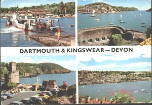DARTMOUTH & KINGSWEAR, Devon - Vintage POSTCARD - Picture 1 of 2