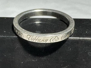 Tiffany & Co. Notes 727 Fifth Avenue New York Ring Size 9 Pre-Owned 925-Read - Picture 1 of 9