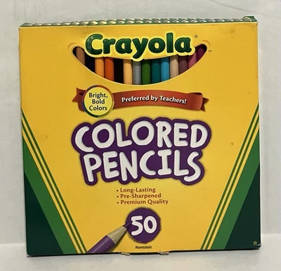 2014 Crayola Bold Colored Pencils 50 Count Pre-sharpened Nontoxic NOB - Image 1 of 3