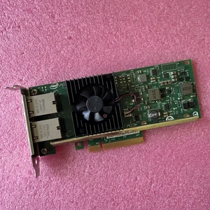 Carte réseau Ethernet Intel X540-T2 2 ports RJ45 PCIe 10 Gbit/s ✅Dell 3DFV8 ✅SFF - Photo 1/5