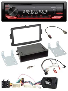 JVC DAB Lenkrad Bluetooth USB Autoradio für Dacia Dokker Duster Lodgy ab 12 schw - Bild 1 von 10
