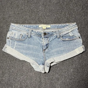 Micro Mini Pantaloncini Vintage Forever 21 Ultra Low Rise Grunge Donna Taglia 27 Y2K - Foto 1 di 7