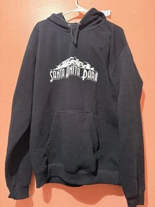 Suéter Santa Anita Park Para Hombres L Grande Negro Sudadera con Capucha Pullover Pista de Carreras Bolsillo - Imagen 1 de 7