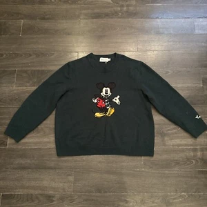 Rare COACH X Disney Sweater Thin XL Wool Green Disney Mickey Knit Pre owned - Picture 1 of 16
