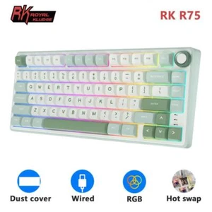 RK Royal Kludge R75 Gasket Wired Mechanical Keyboard 80 Keys RGB Backlit Hot-swa - Picture 1 of 60