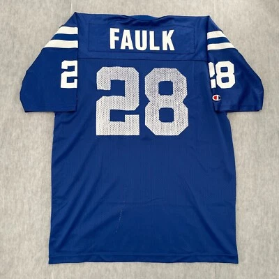Camiseta DE COLECCIÓN Indianapolis Colts Adulto 52 Azul Marshall Faulk Campeón Hombres Años 90 Foto 1 de 4