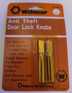 Anti Theft Custom Universal Vintage Car Door Lock Knobs - 1 PAIR GM Ford Wilmar - Picture 1 of 2