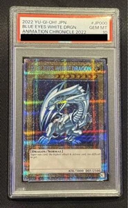 PSA 10 Blue Eyes White Dragon AC02-JP000 Prismatic Secret Rare Yugioh Card - Picture 1 of 6