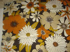 Autumn Colors - Large Fall Floral Print - Linen Tablecloth - 48" x 50" - Unused