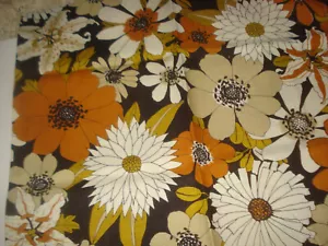 Autumn Colors - Large Fall Floral Print - Linen Tablecloth - 48" x 50" - Unused - Picture 1 of 3