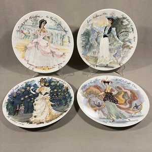 PV08758 Piatto vintage anni 70 D'Arceau Limoges DONNE DEL SECOLO - 4 pezzi - Foto 1 di 9