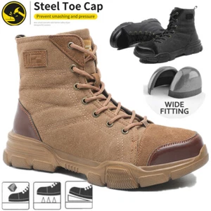 Mens Hiking Steel Toe Shoes Work Boots Safety Shoes Botas De Trabajo Para Hombre - Picture 1 of 39