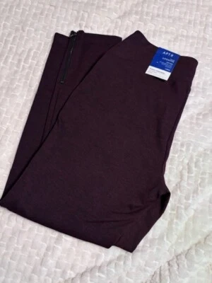 Apt. 9 Ponte Leggings Women's Large Long Maroon Stretch Mid Rise Tummy Control - Image 1 of 3