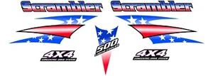 1999 2000 2001 Polaris Scrambler 500 ATV Decal Kit RED WHITE BLUE 4x4 - Picture 1 of 1