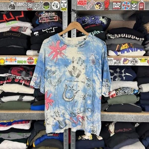 THRASHED THE CURE 1992 WISH ALBUM WORLD TOUR ALL OVER PRINT T-SHIRT Sz XLARGE - Picture 1 of 14