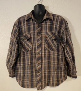 Levi's Quilt gefütterte Hausarbeit Mantel Jacke kariert braun Muster Gr. Large - Bild 1 von 7