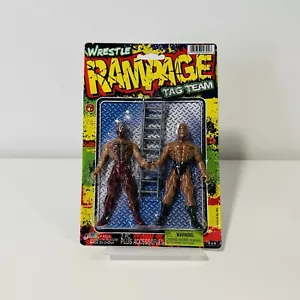 Wrestle Rampage Tag Team 4” Figures Bootleg Knock Off Wrestlers WWE - Brand New - Picture 1 of 5