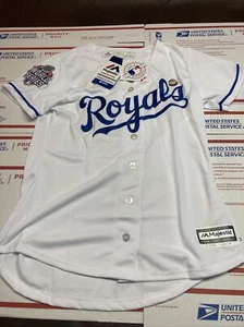 NWT Eric Hosmer  2015 KC Royals World Series Champions Women's Cool Base Jersey - Picture 1 of 10
