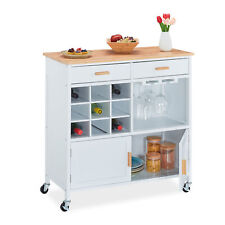 Kitchen Trolley Rolling Cart Mobile Cooking Island Serving Side Rack