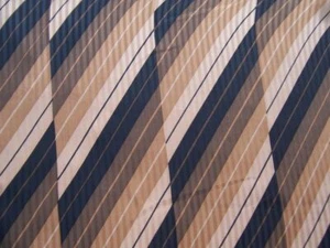 2 pieces 16″ x 35″ ITALIAN DESIGNER LANCETTI DIAGONAL STRIPE BEIGES BROWNS SILK - Picture 1 of 1