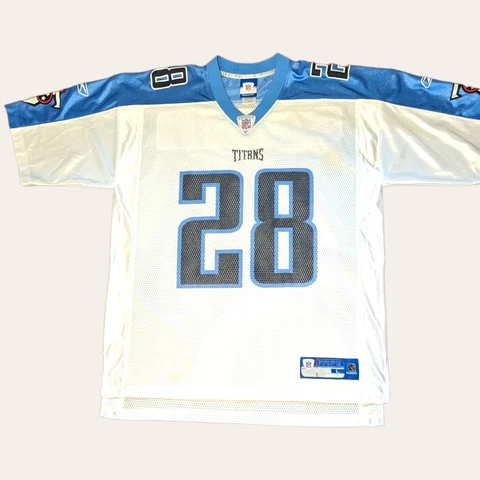 Reebok NFL Equipment Tennessee Titans Chris Johnson #28 L Jersey Vtg Never Worn Cover