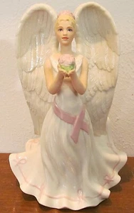 Figura Lenox GIFT OF KNOWLEDGE ANGEL para concientización sobre el cáncer de mama (cinta rosa) - Imagen 1 de 20