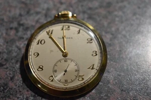 Tavannes 14K massiv Gold Handaufzug Taschenuhr - Bild 1 von 2